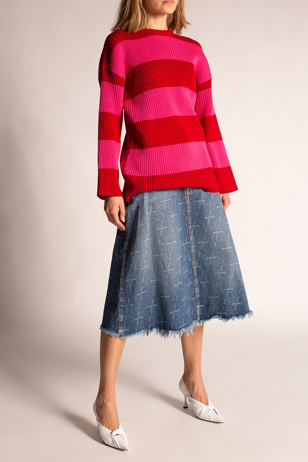 Balenciaga Denim skirt with logo | Women's Clothing | Vitkac